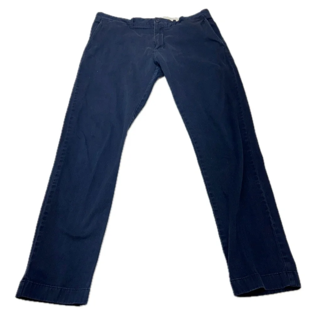 J Crew 484 Pants Mens 33x30 Navy Blue Preppy Classic Workwear